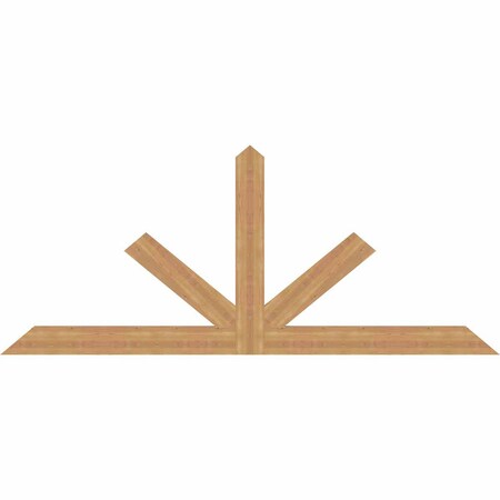 Ekena Millwork Saratoga Timber Gable Bracket, Western Red Cedar, 96"W x 40"H x 1 1/2"D x 5 1/2"F, 10/12 Pitch GBW096X40X0206SAR00SWR